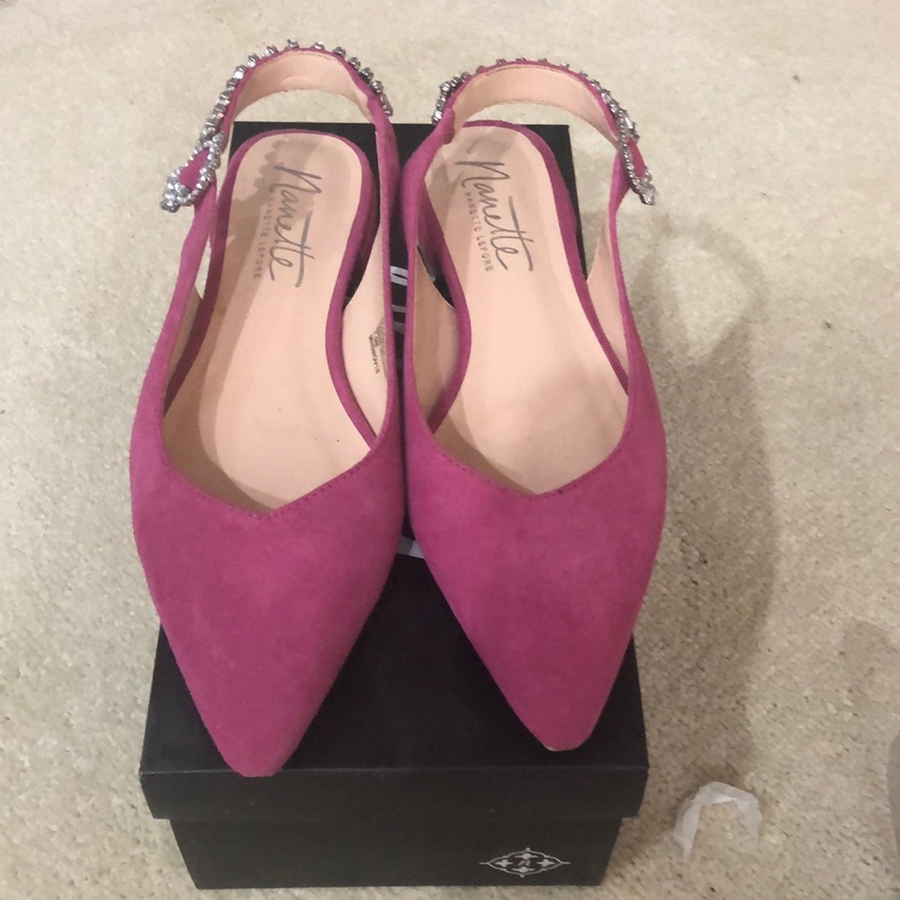 Nanette sling back flats